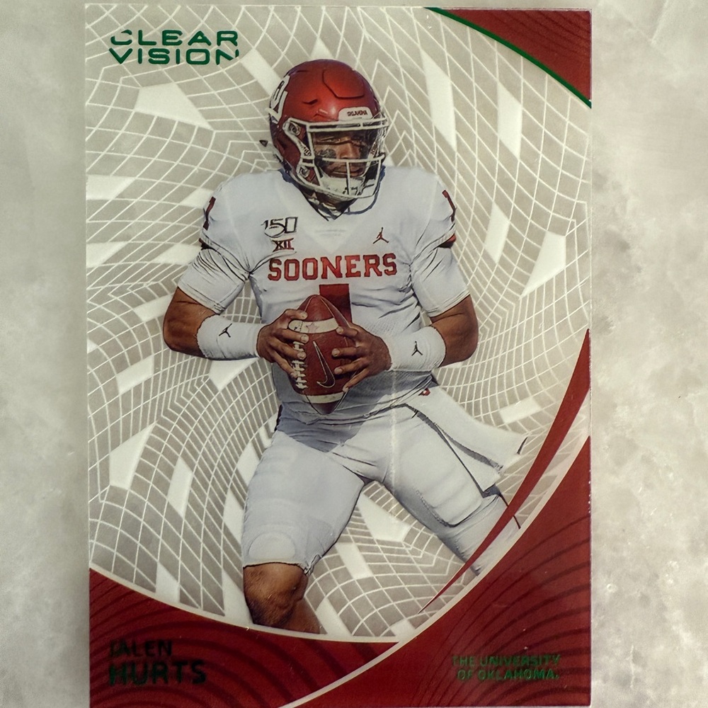 Panini Clear Vision Red and White Football Card